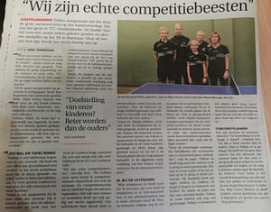 TTC Oostduinkerke Krantenartikel Familie Werner 20201023