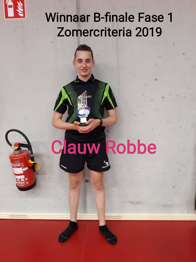TTC Oostduinkerke Zomercriteria Week 1 Robbe Winst B-finale 2019